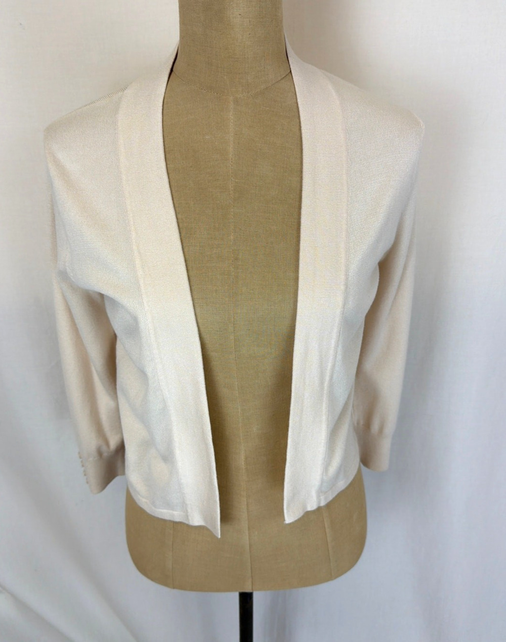 NWT Soya Concept Boutique Cream Sweater Knit Cropped Cardigan #0513 Size XXL